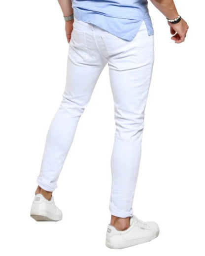 JAKE Παντελόνι Υφασμάτινο M2Style Λευκό