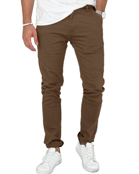 HENNA Παντελόνι Υφασμάτινο M2Style Καφέ