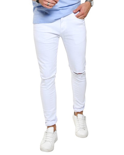 JAKE Παντελόνι Υφασμάτινο M2Style Λευκό